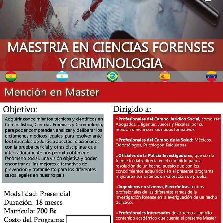 ¿Dónde estudiar médico forense en Bolivia?