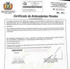 ¿Cómo sacar certificado de antecedentes boliviano?