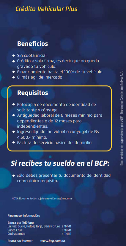 Requisitos para un Prestamo Bancario Bolivia