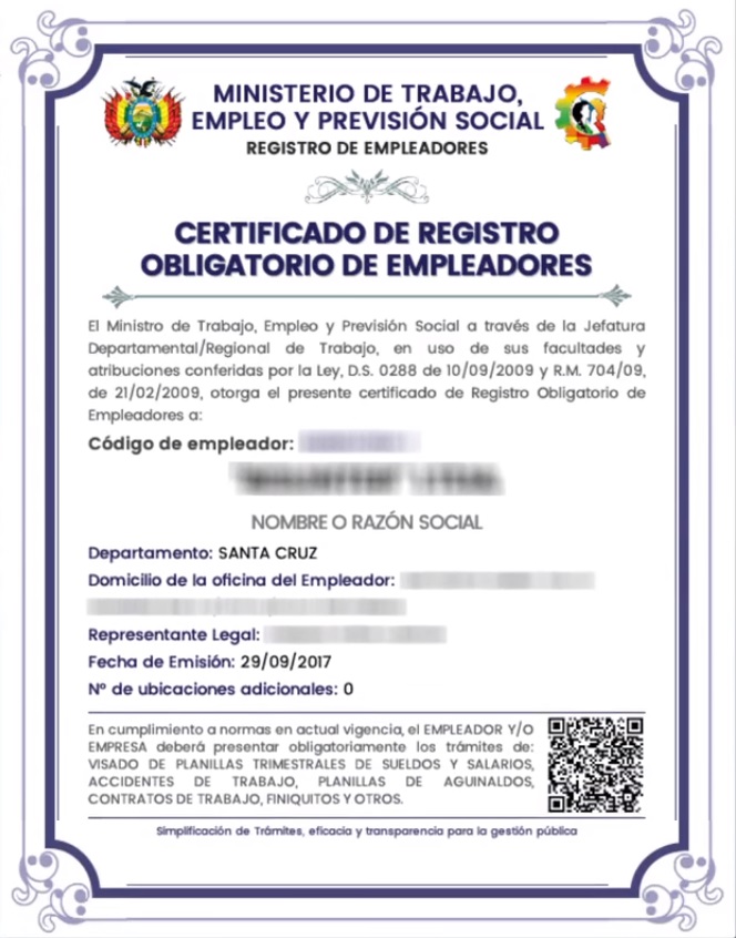 ¿Cuáles son los requisitos para el registro del empleador ROE en Bolivia?