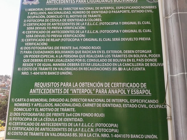 ¿Cómo sacar Antecedentes Penales bolivianos?