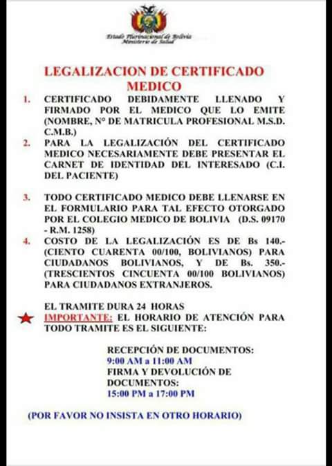 Requisitos para Ser Medico Bolivia